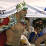 Swimmeeting Bolzano 2012. L'immagine di Bocchia in corona e mantello finì persino sulla Bbc