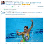 Linda Cerruti ha ritwittato l'articolo e pubblicamente ringraziato Swimbiz