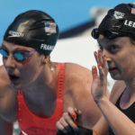 Missy Frabklin e Katie Ledecky, ieri protagoniste ai Trials (Ap)