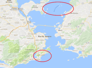 La Baia di Guanabara di Rio e la spiaggia di Copacabana (Google)