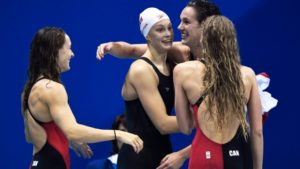 La 4x100 stile donne canadese, bronzo a Rio 2016 (Getty Images)