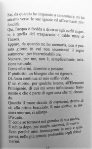 Un estratto de "il Tuffatore" di Massimo Mangiola